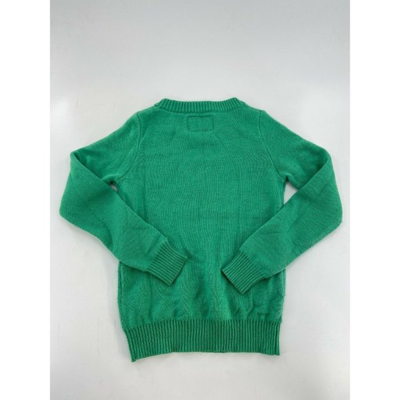 Tipsy Elves Women’s Office Christmas Party PUG Dog Green Knit Sweater Size XS - Picture 7 of 7